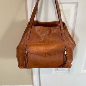 Leather Moda LuxeBrown Tote Bag LIKE NEW